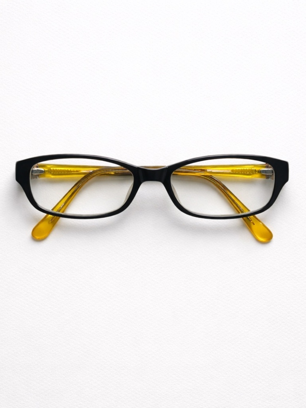 Y2K Black and Yellow Glass Frames